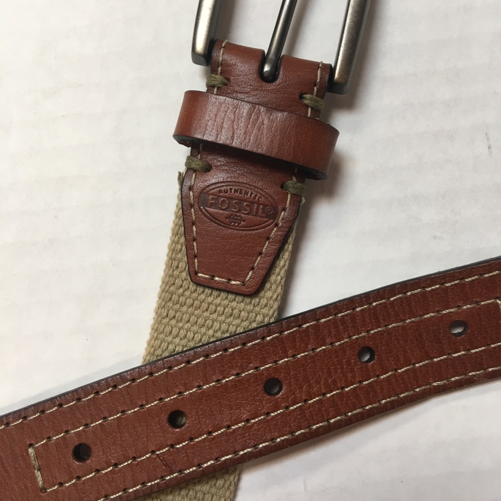 FOSSIL belt in leather and fabric size 95/38